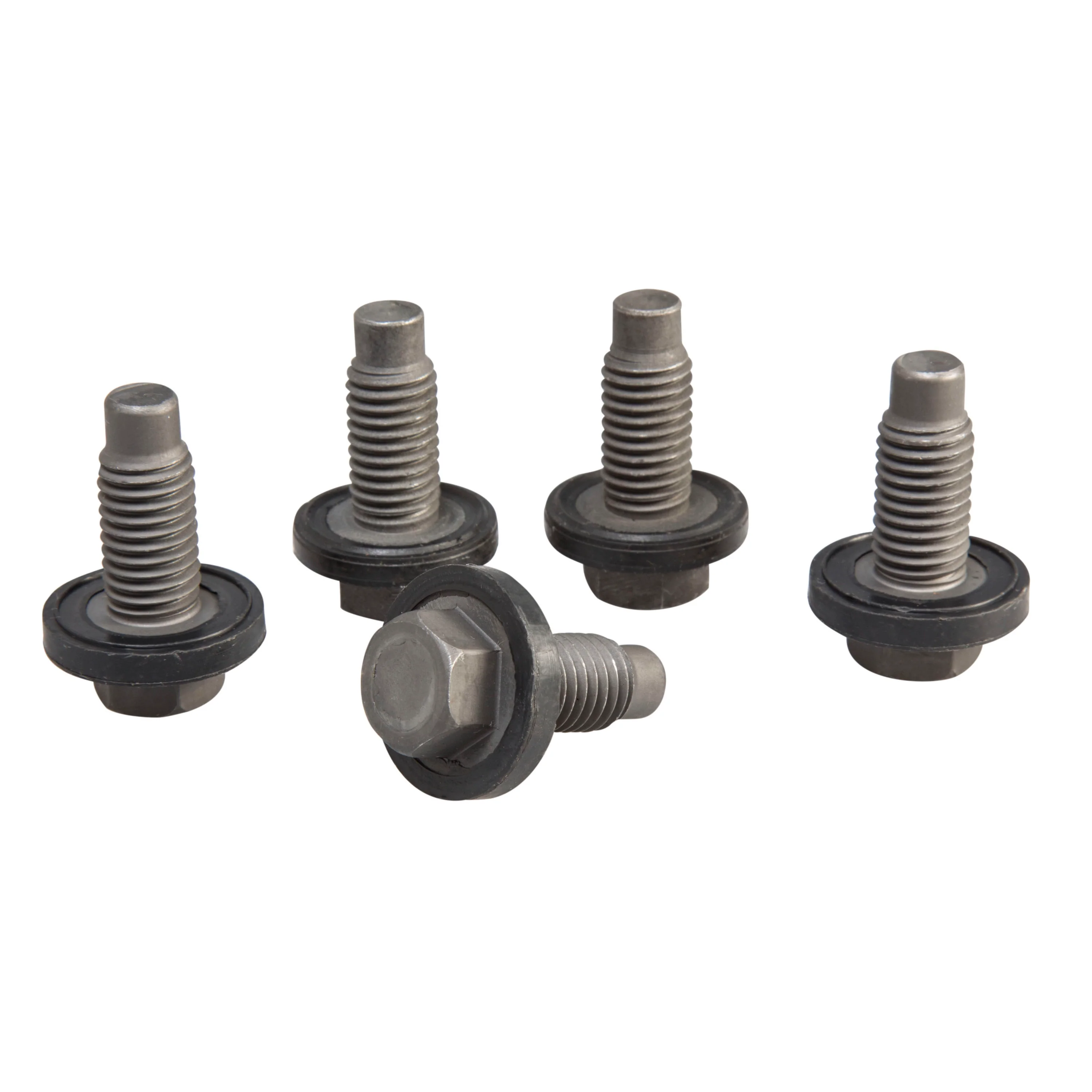 Oil Pan Drain Plug, M12 x 1.75 Thread, Pilot Point, 5-Pack