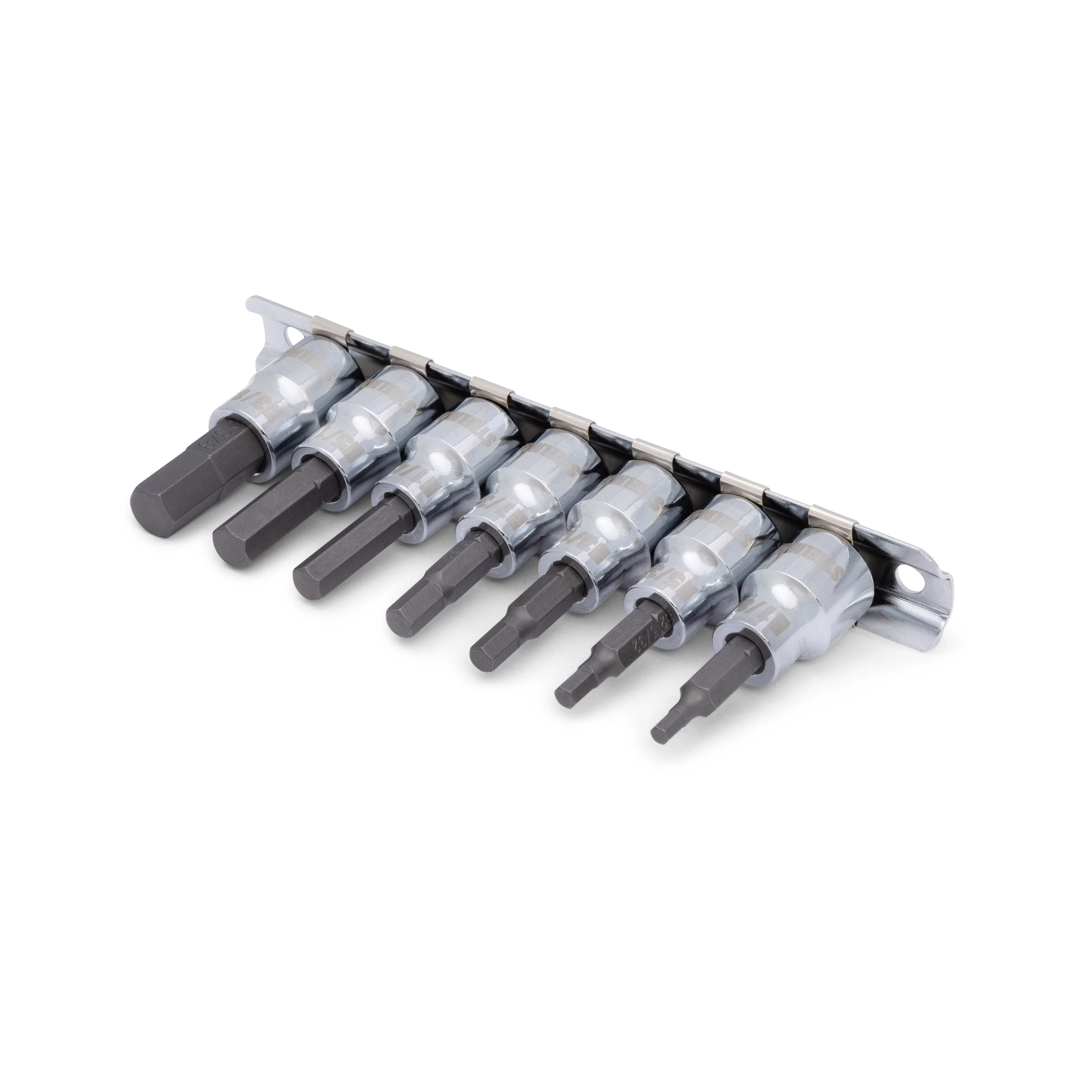 7-Piece 3/8-Inch Drive SAE Hex Bit Socket Set (1/8-Inch, 5/32-Inch, 3/16-Inch, 7/32-Inch, 1/4-Inch, 5/6-Inch, 3/8-Inch) - Image 2