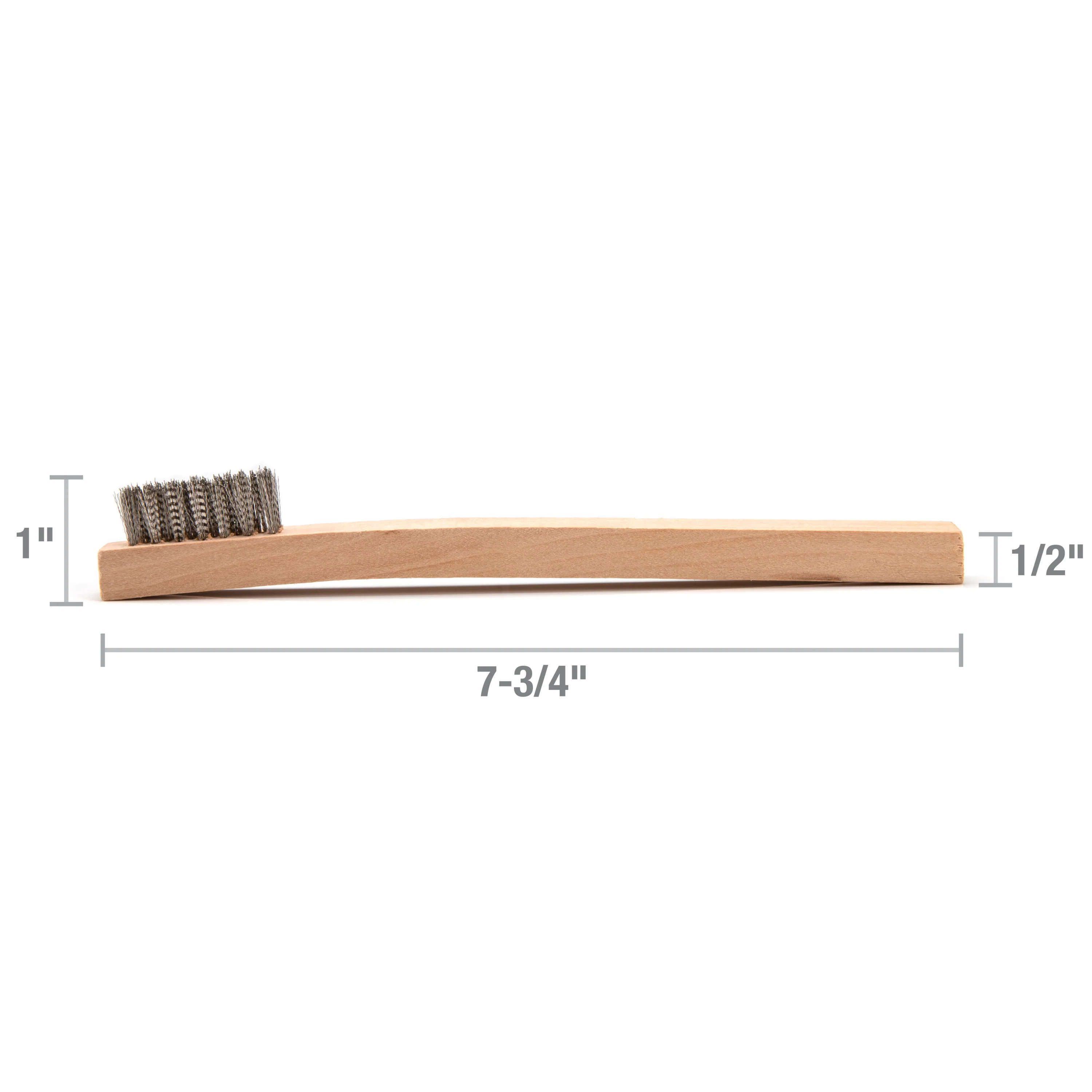 Stainless Steel 1200 Bristle Count Wire Brush with Wood Handle, 5-Pack - Image 5